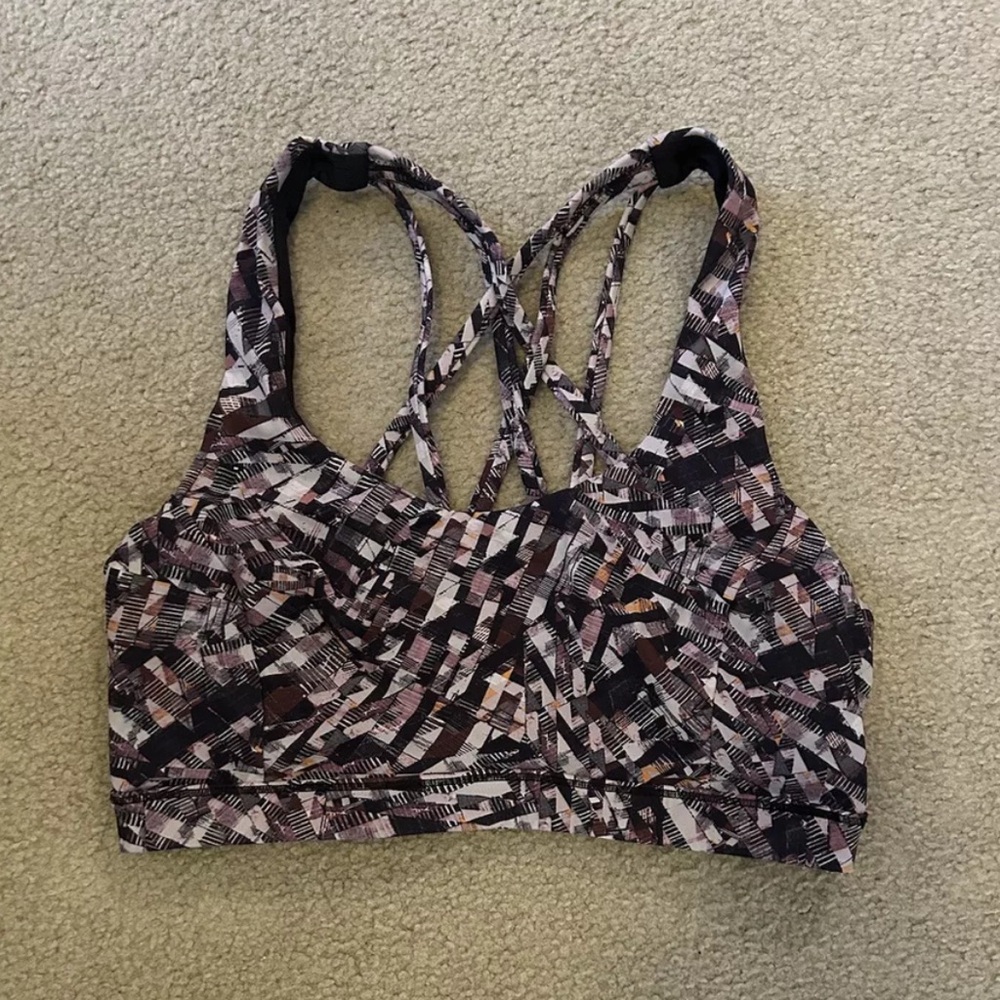 Lululemon Free To Be Serene Bra Light Support C/D Cup Kaleidoscopic Multi